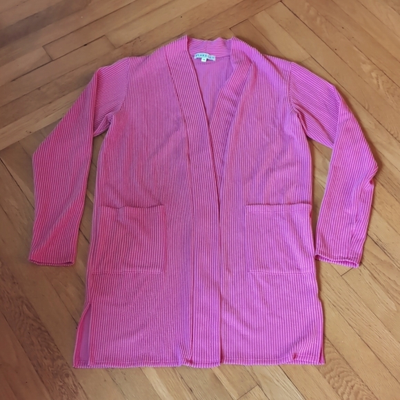 Blakely Thumb hole Ribbed Cardigan Pink One Size - Picture 1 of 6